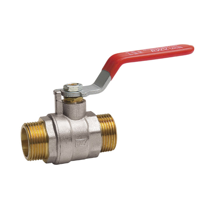 Full port brass ball valve PN25, lever handle version (Fig. 338) and butterfly handle version (Fig. 338F)