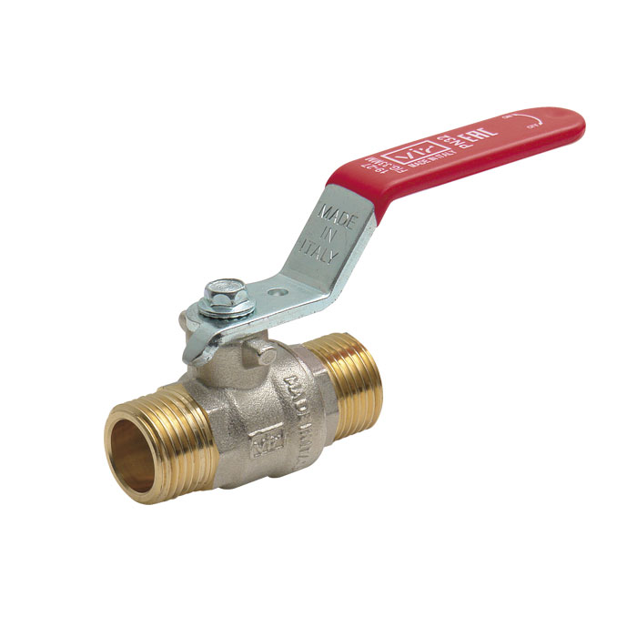 Full port brass ball valve PN30 with reversible handle