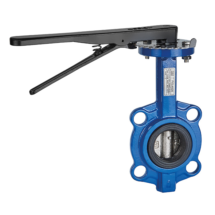 Ductile iron Wafer butterfly valve for drinking water, manual gear version (Fig. 402WG / 4025G) and lever version (Fig. 402WL / 4025L)
