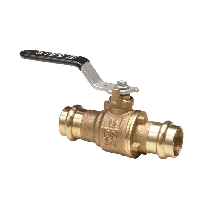 Full port press-fit bronze ball valve PN16